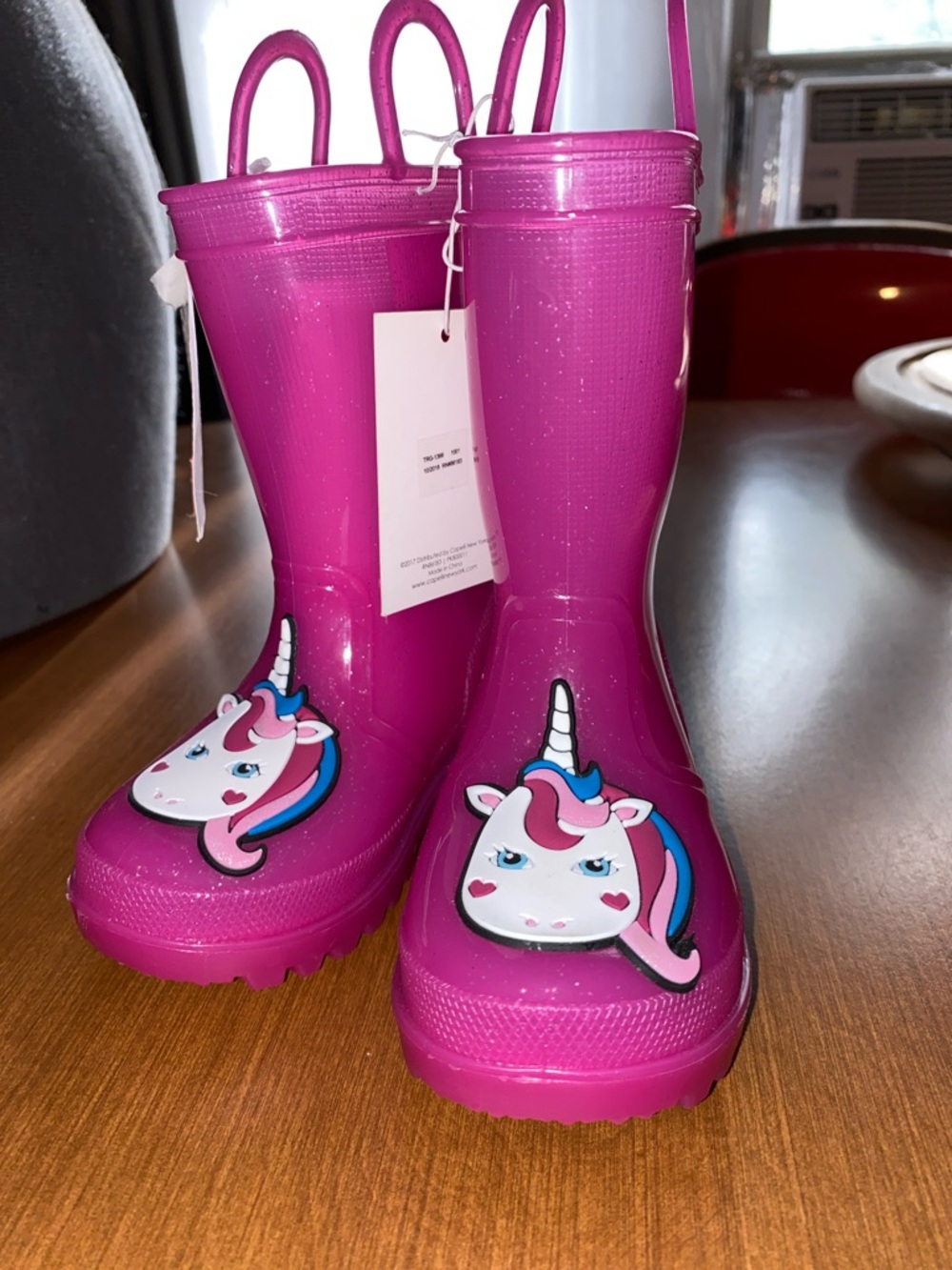 NWTO Capelli of New York Hot Pink Kids Rain Boots - SZ 6 Kids